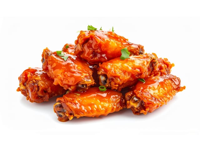 Wings (20pc) w/ fries.